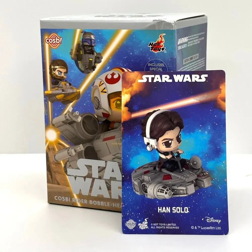 Star Wars x Disney x Cosbi Rider Bobble Head Collectible Figurine, Han Solo, New